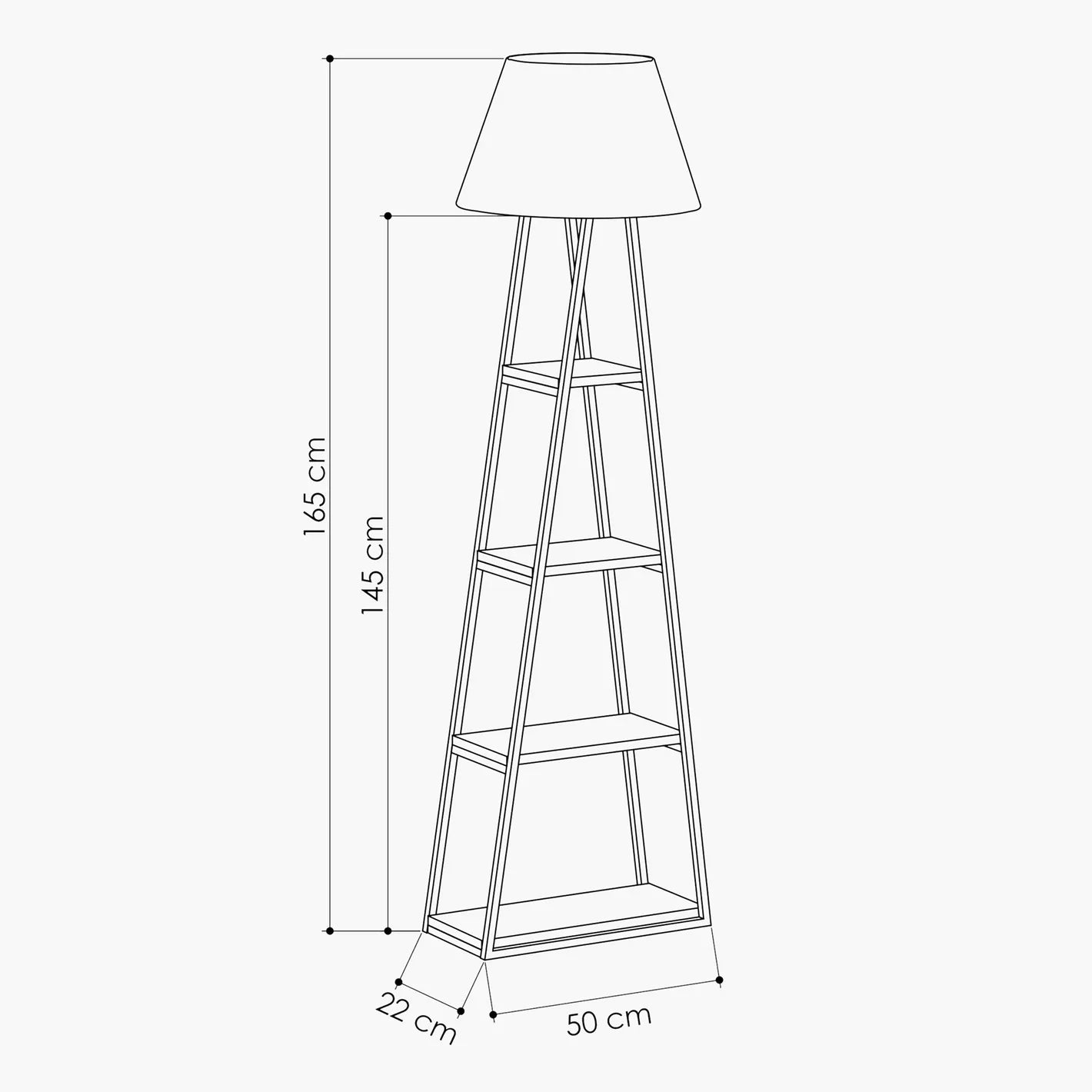 Metal Floor Lamp - 165 cm