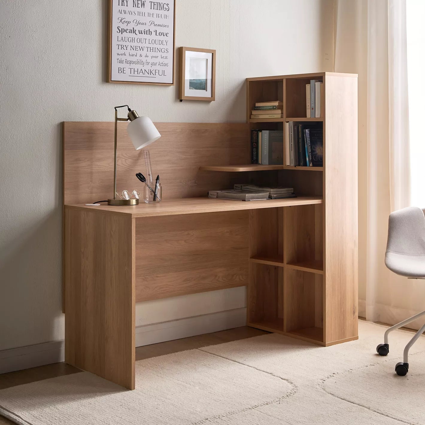 Office/Study Desk, Sleek Design And Sturdy Engineered Wood, Computer Desk - COOLBABY