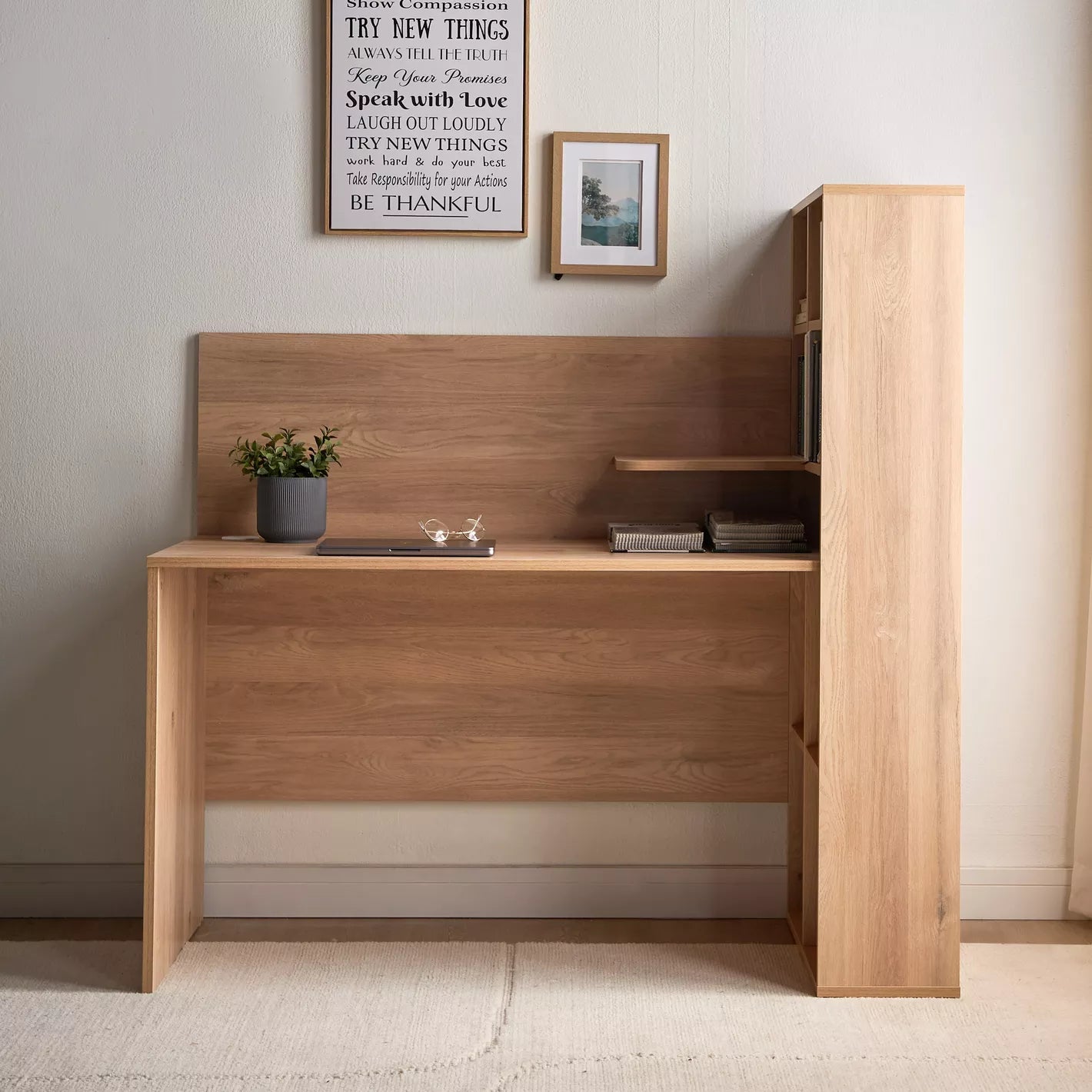 Office/Study Desk, Sleek Design And Sturdy Engineered Wood, Computer Desk - COOLBABY