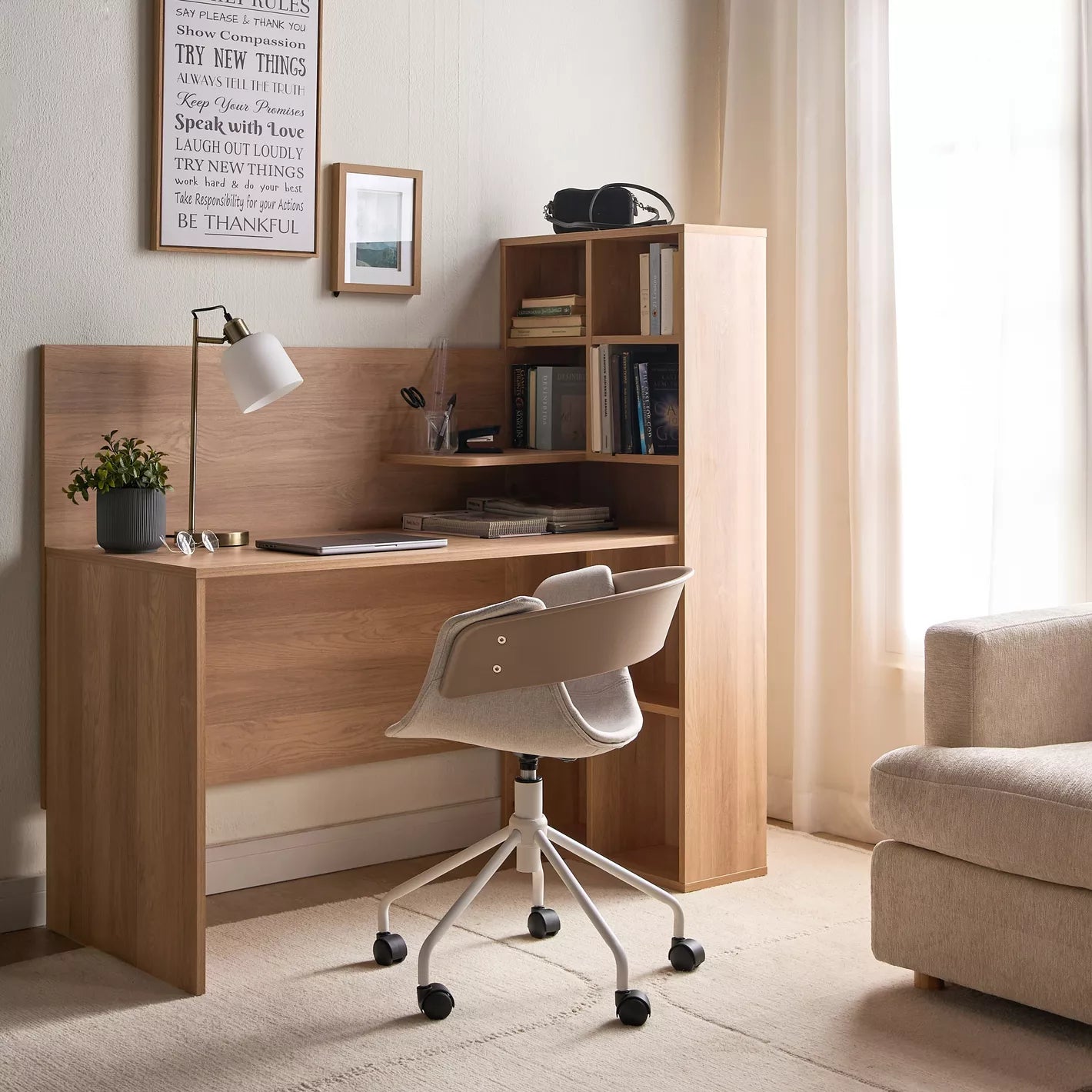 Office/Study Desk, Sleek Design And Sturdy Engineered Wood, Computer Desk - COOLBABY