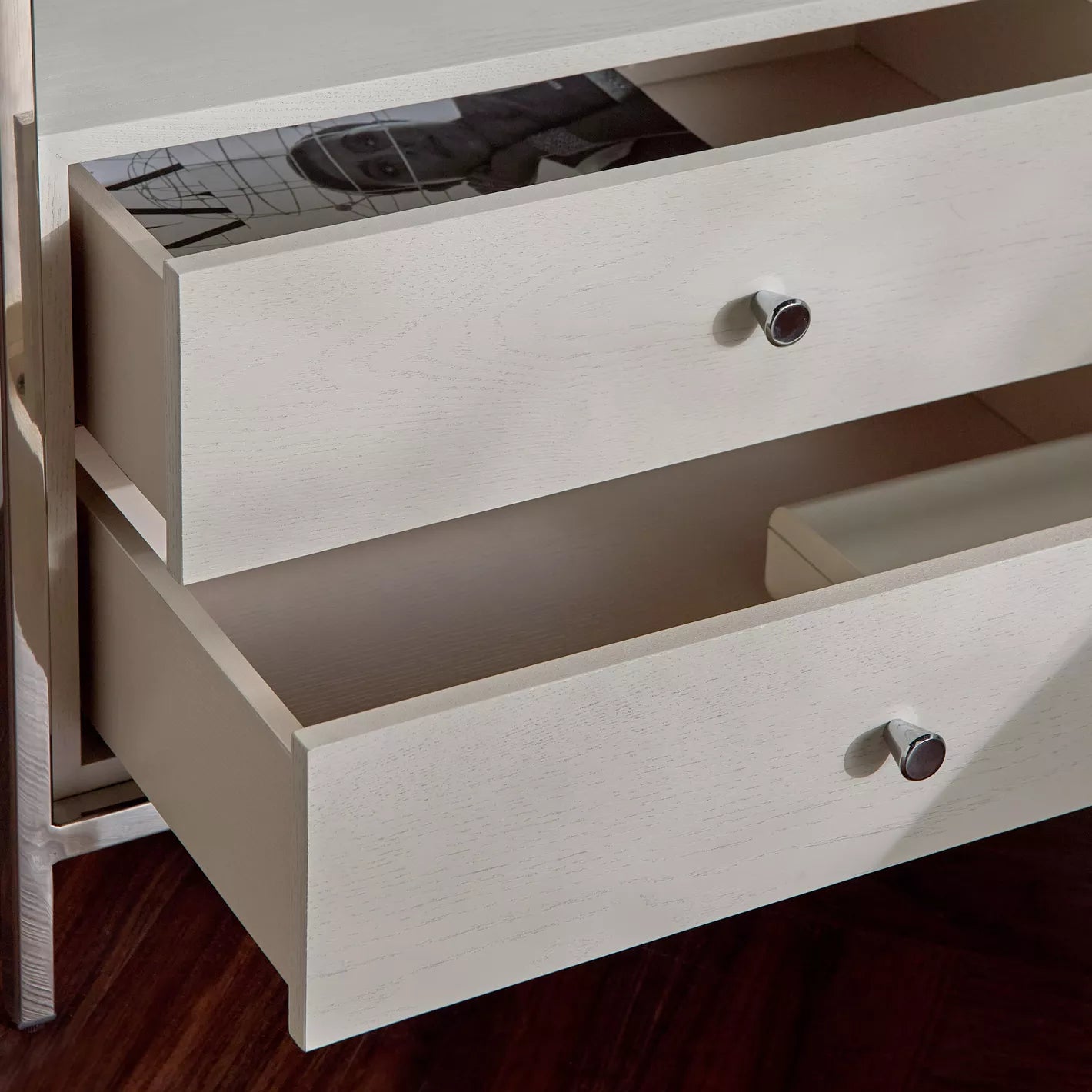 Modern Luxe Nightstand With Two Drawers, Soft-Closing Mechanism And One Shelf For Storage - COOLBABY