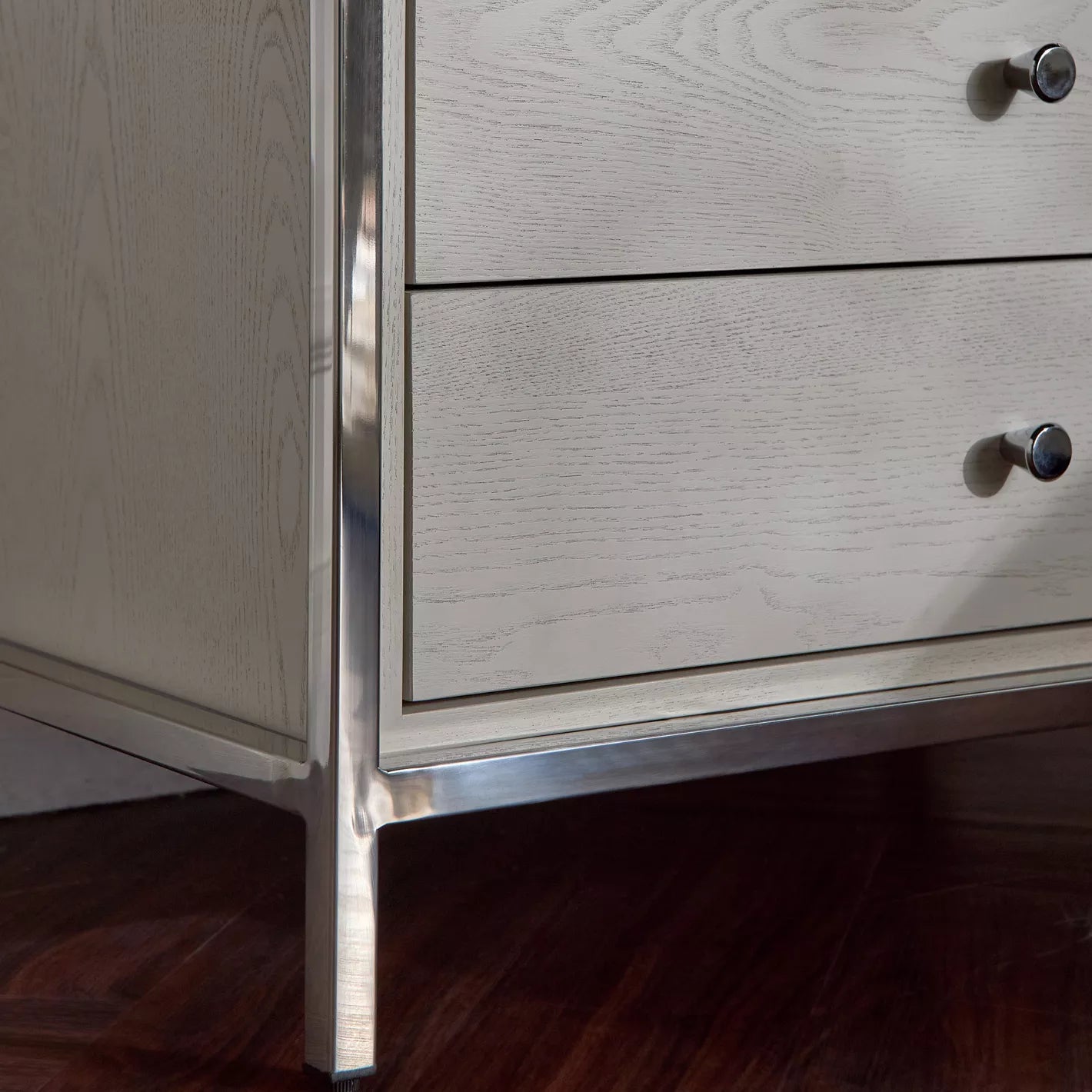 Modern Luxe Nightstand With Two Drawers, Soft-Closing Mechanism And One Shelf For Storage - COOLBABY