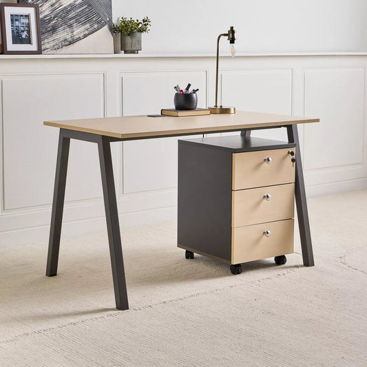 Desk with Storage Unit With 3 Drawers - COOLBABY