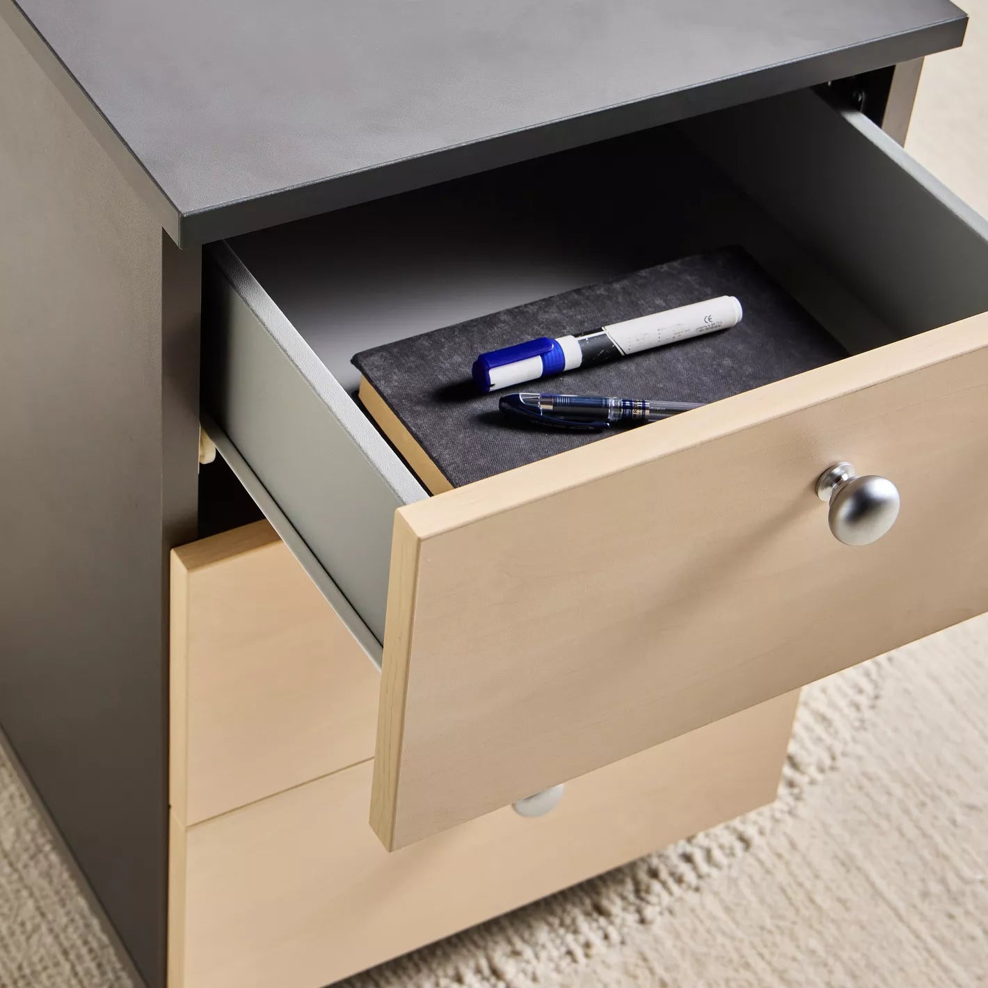 Desk with Storage Unit With 3 Drawers - COOLBABY