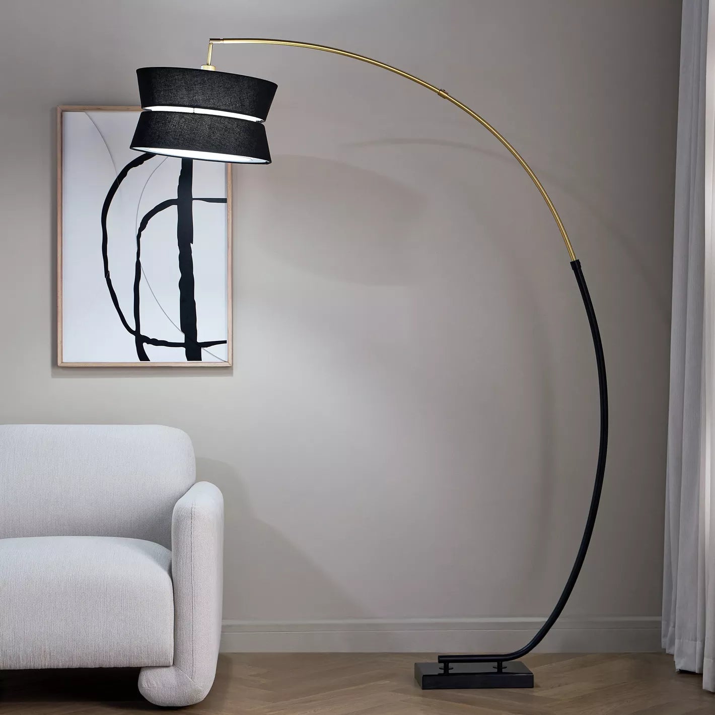 Metal Arc Floor Lamp - 196 cm