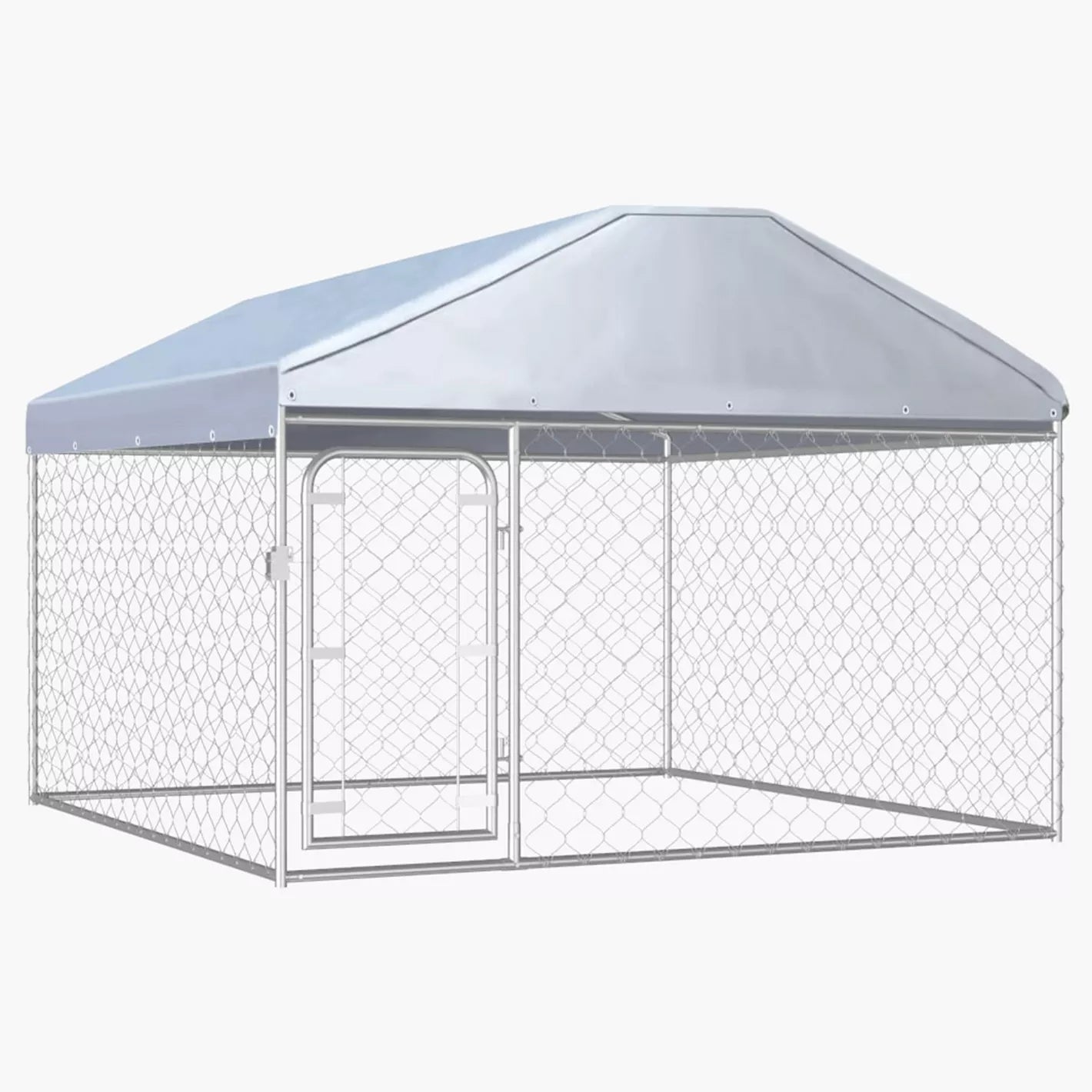 Outdoor Dog Kennel with Roof - 200x100x125 CM