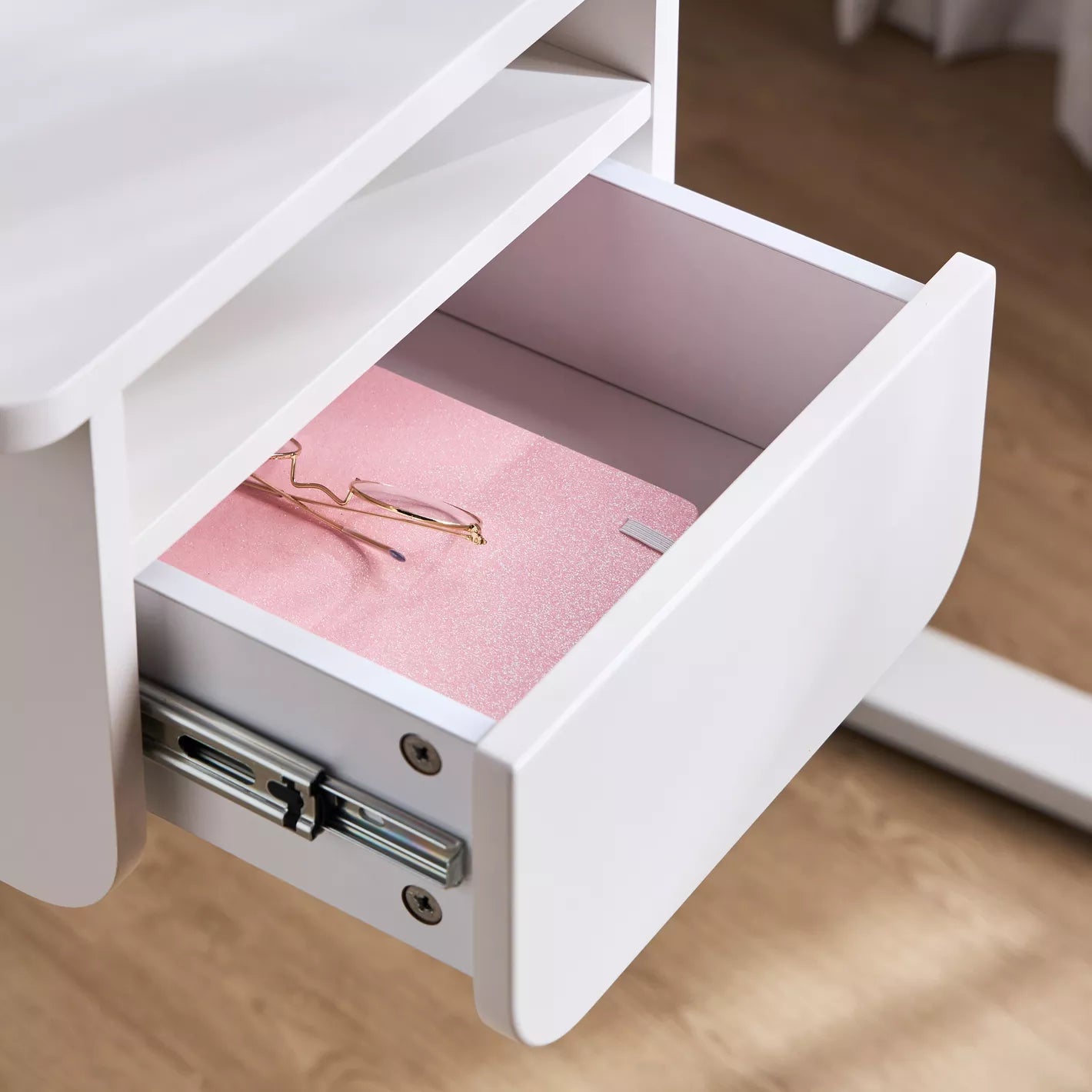 Smart Desk With A Large Drawer And USB Charging Port, Wire Organizer - Study Desk