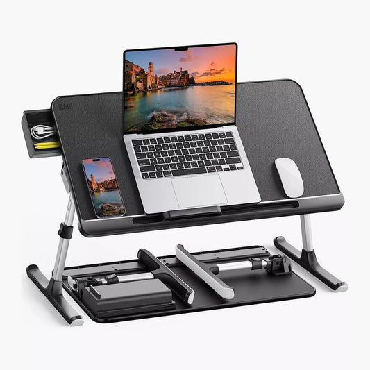 Laptop Table,  Foldable And Adjustable Computer Desk - Black - COOLBABY