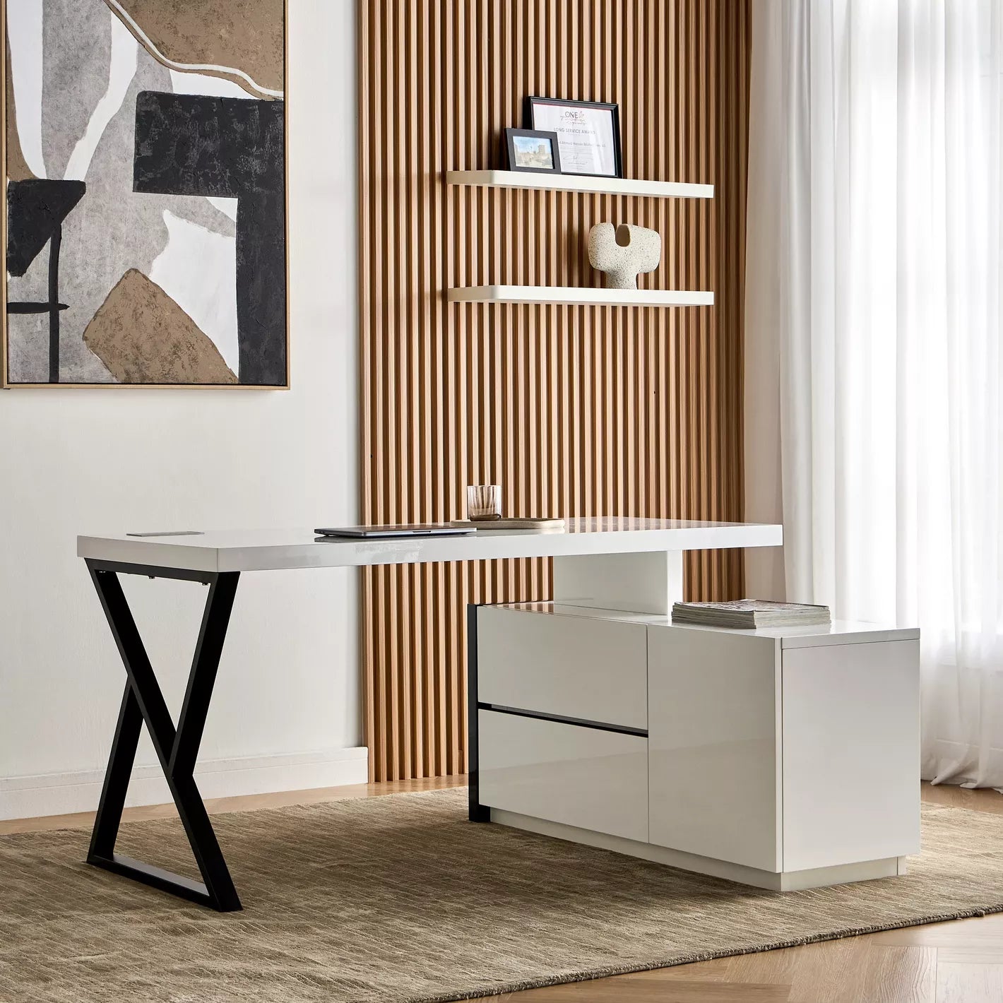 Corner Desk, Urban Loft Style With A Modern Aesthetic, Office Desk - COOLBABY