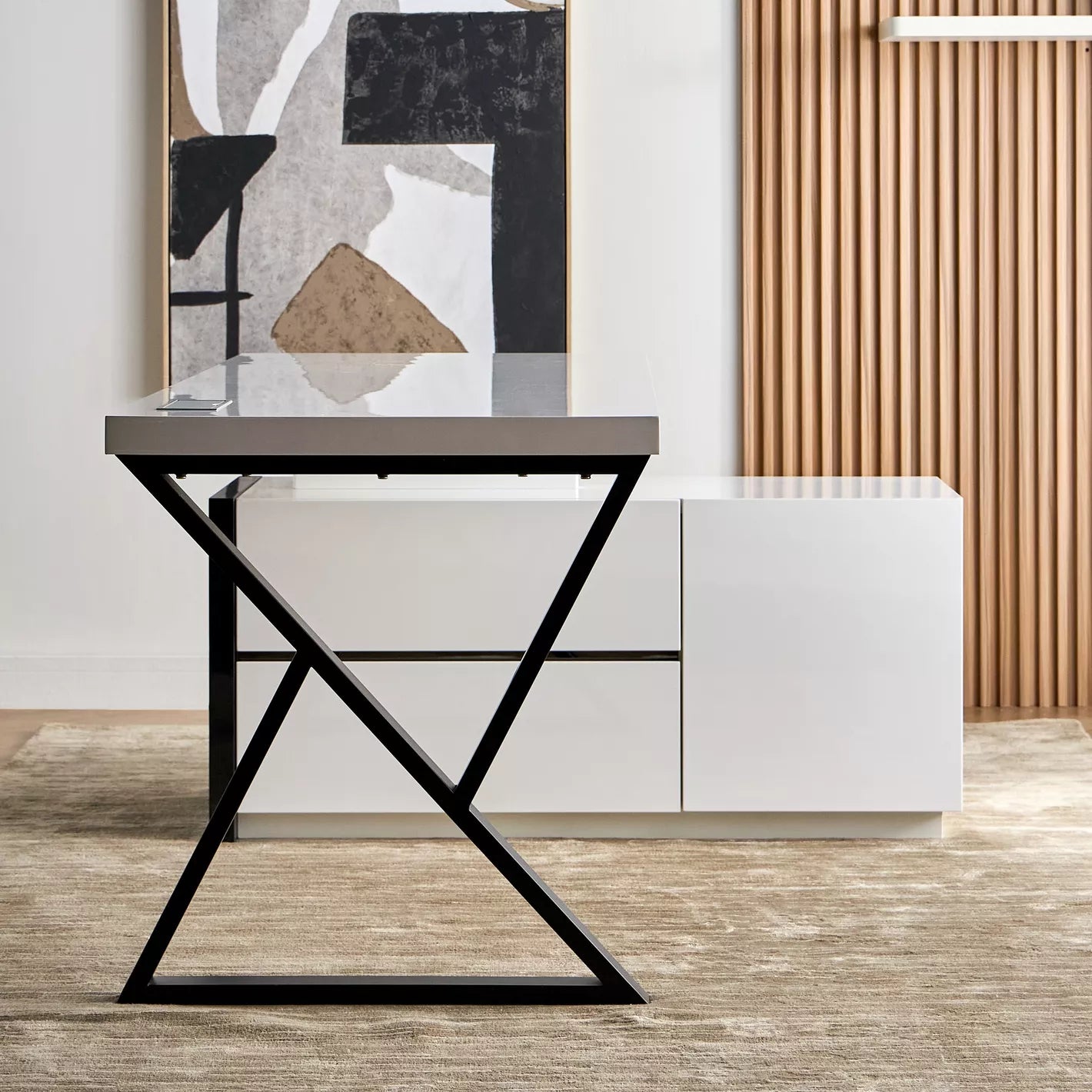 Corner Desk, Urban Loft Style With A Modern Aesthetic, Office Desk - COOLBABY