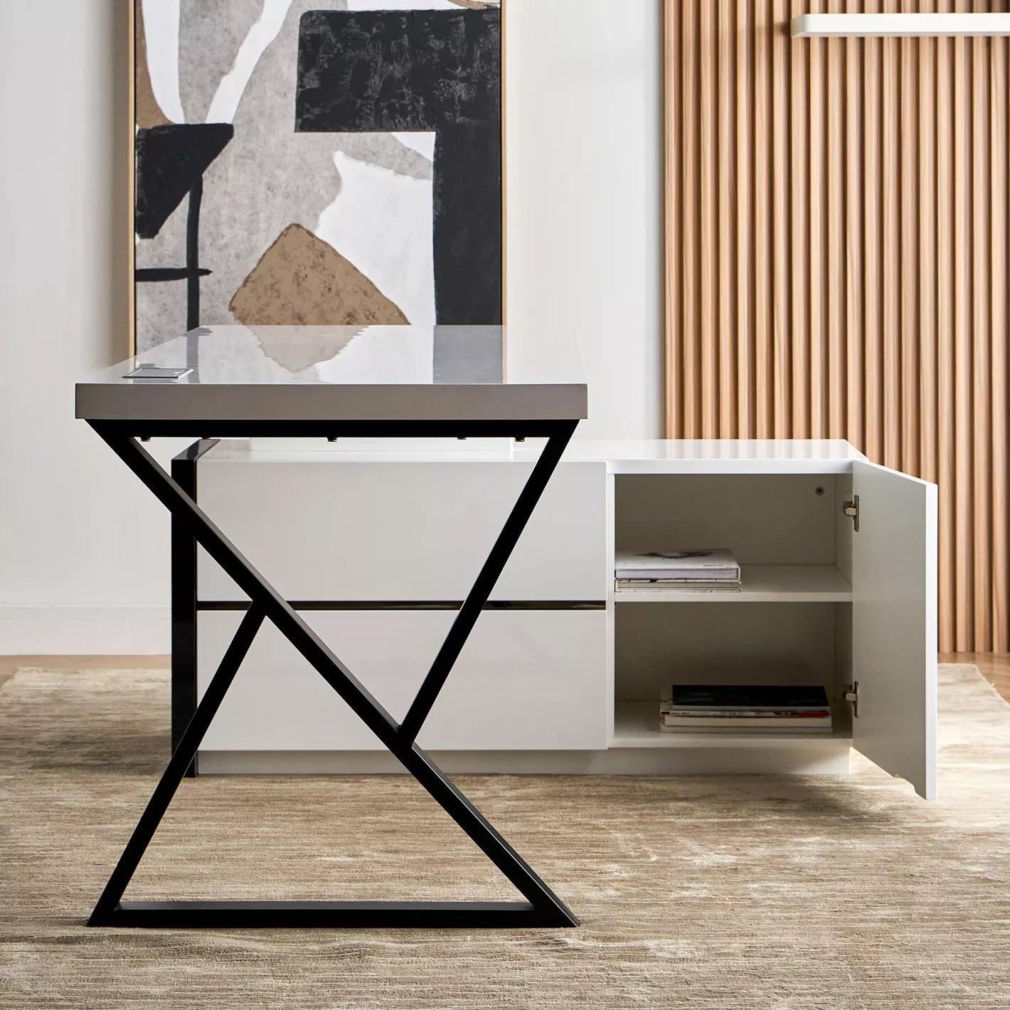 Corner Desk, Urban Loft Style With A Modern Aesthetic, Office Desk - COOLBABY