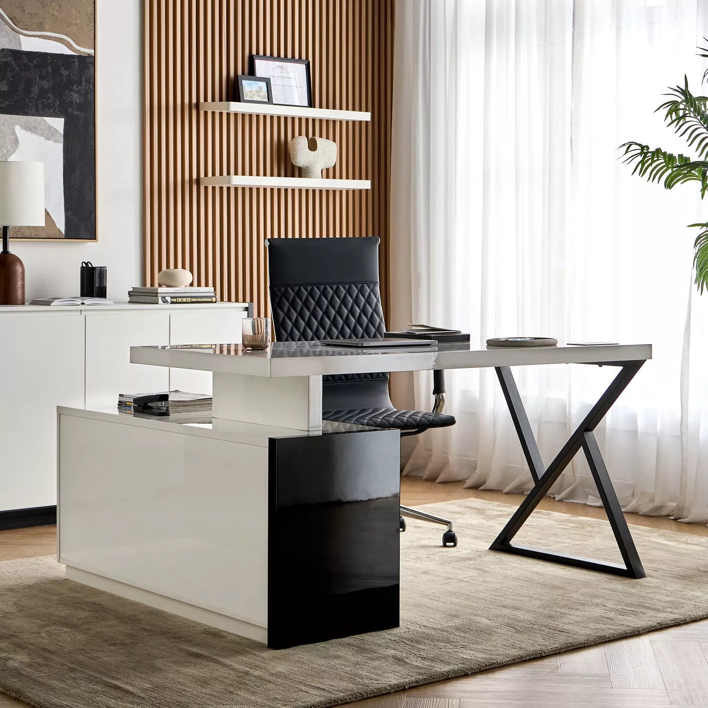 Corner Desk, Urban Loft Style With A Modern Aesthetic, Office Desk - COOLBABY