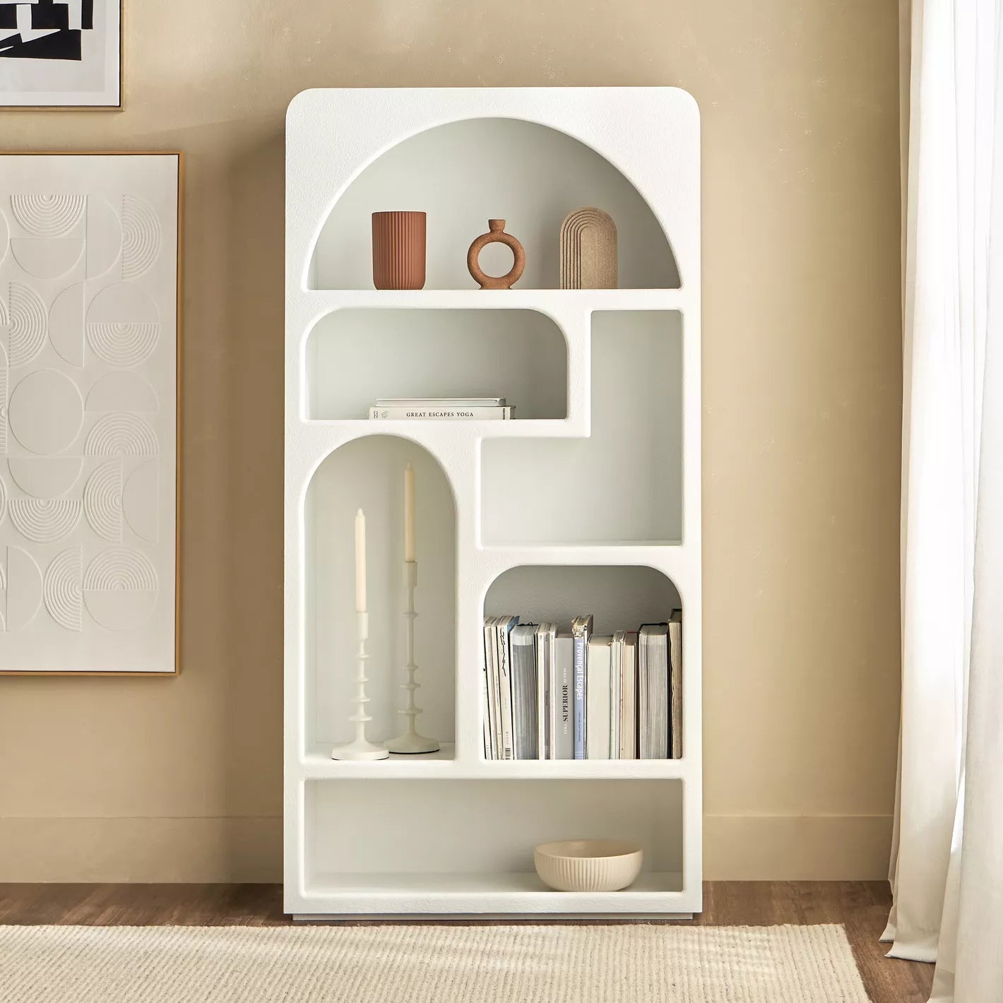 Display Unit, Four Open Shelves For Organizing Books And Décor - COOLBABY