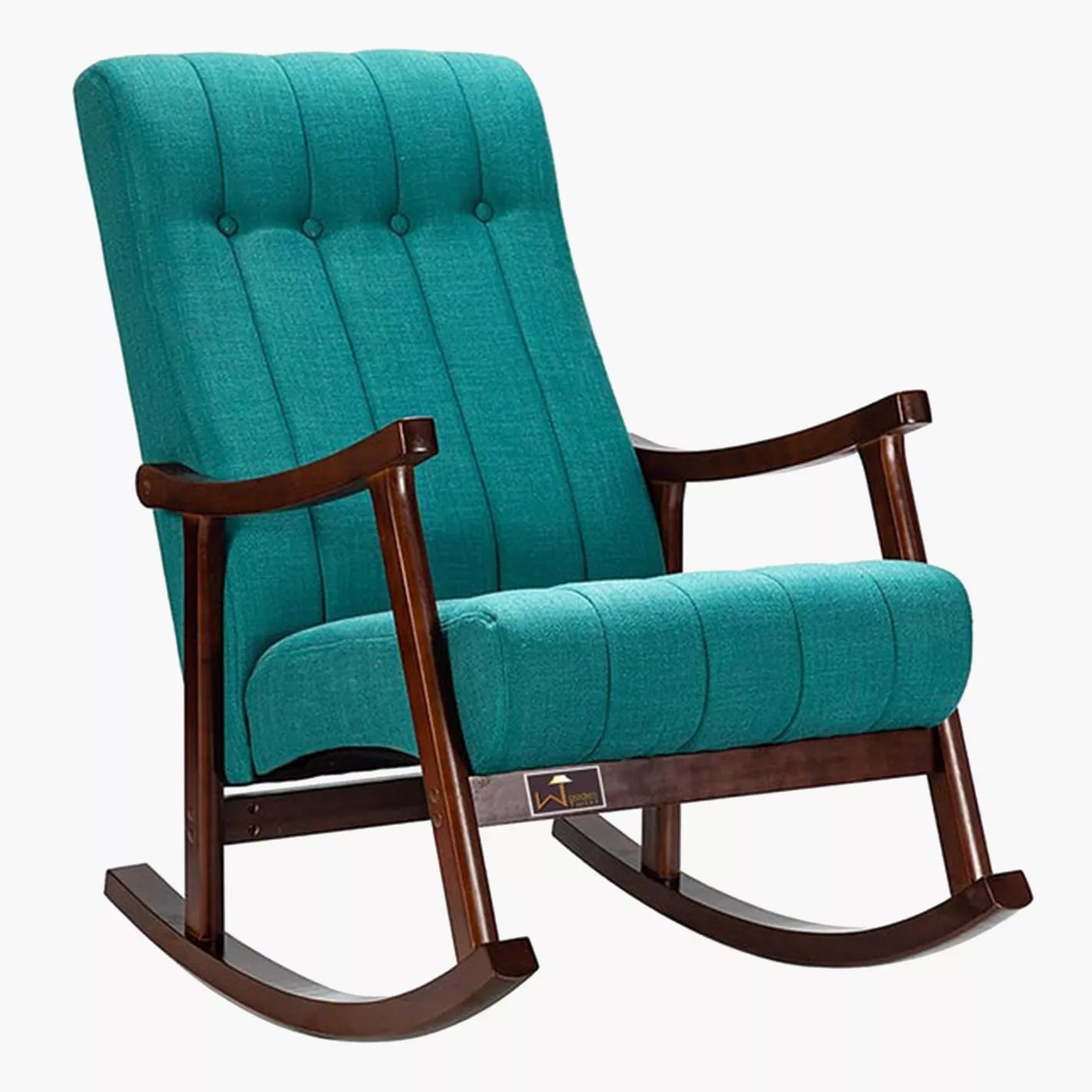 Luxurious Wooden Velvet Swivel Armchair 102 x 63 x 95 CM - Green - COOLBABY