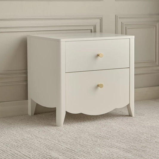 Timeless Design Nightstand With Two Spacious Drawers For Organizing