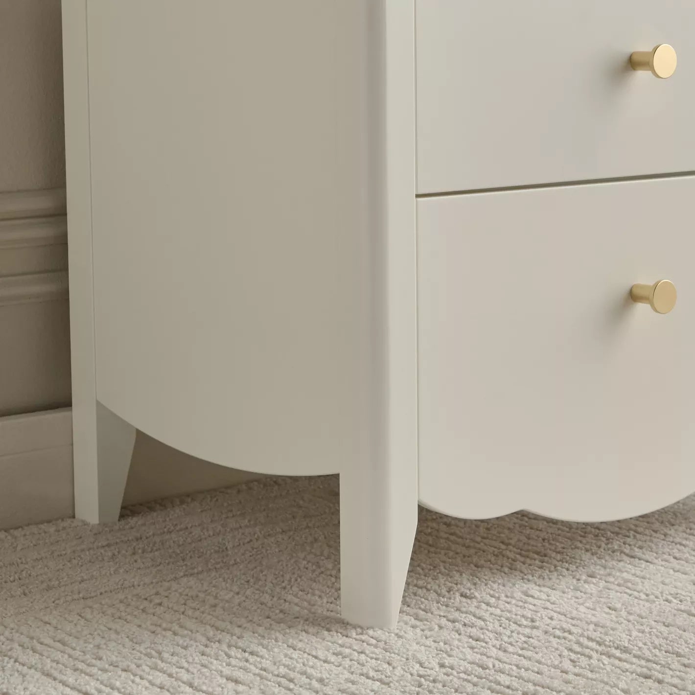 Timeless Design Nightstand With Two Spacious Drawers For Organizing