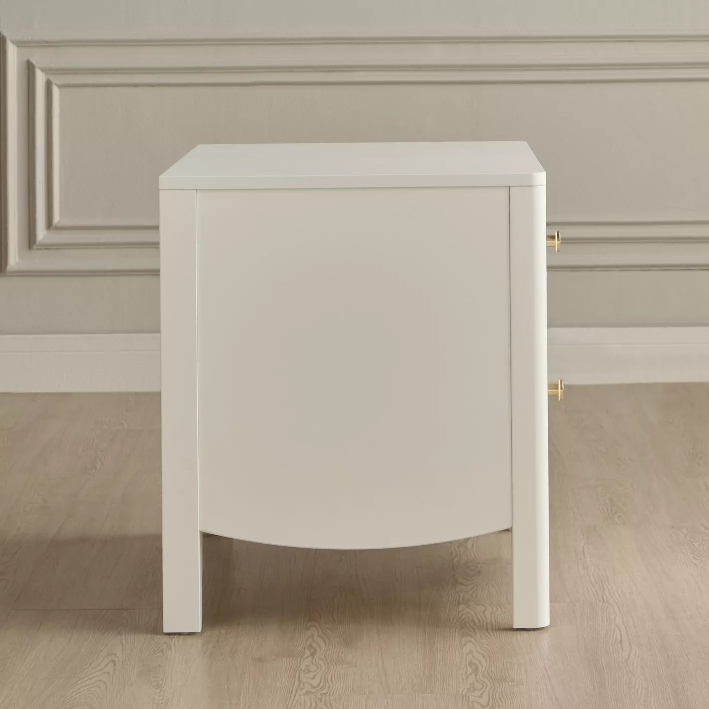 Timeless Design Nightstand With Two Spacious Drawers For Organizing