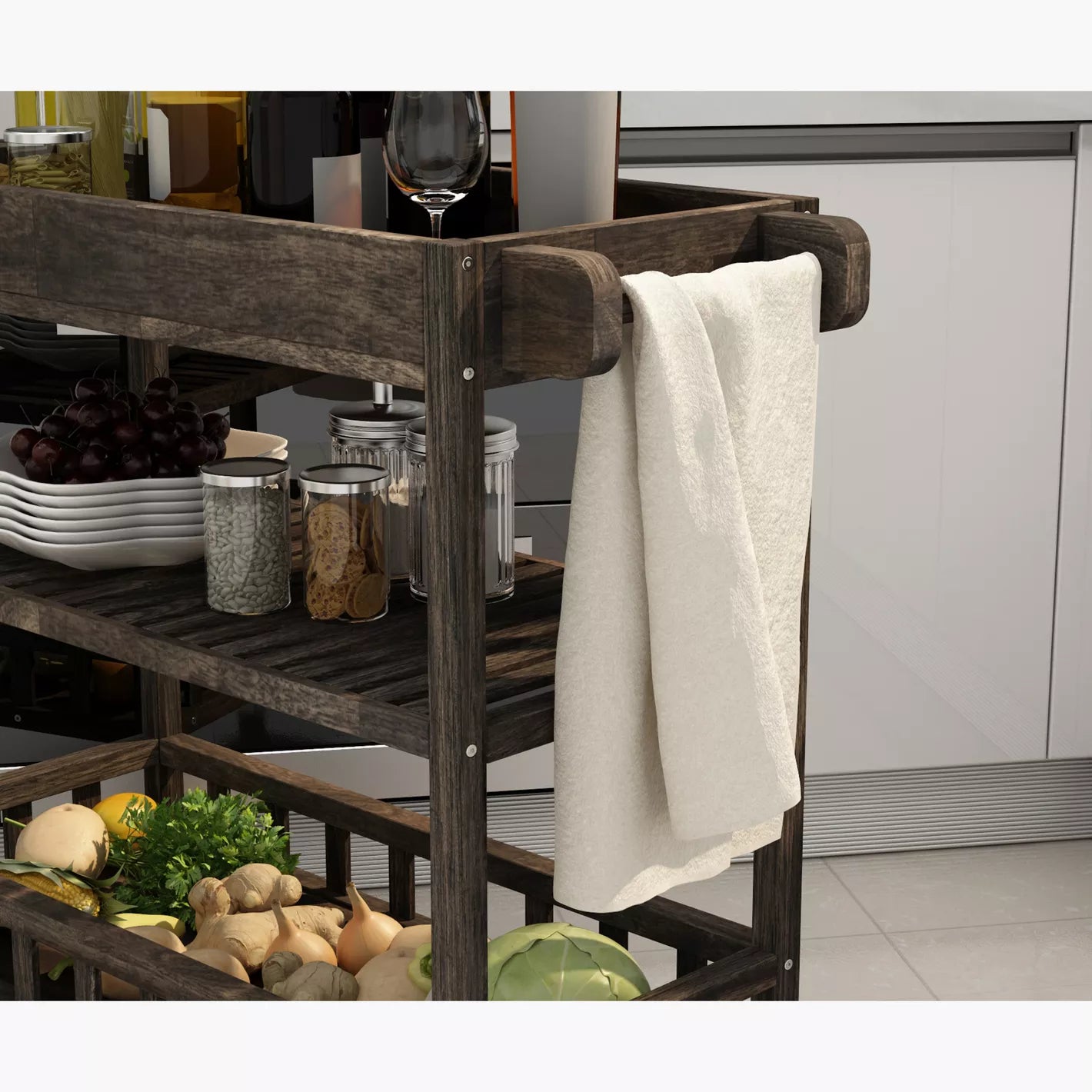 Holger 3-Tier Kitchen Trolley