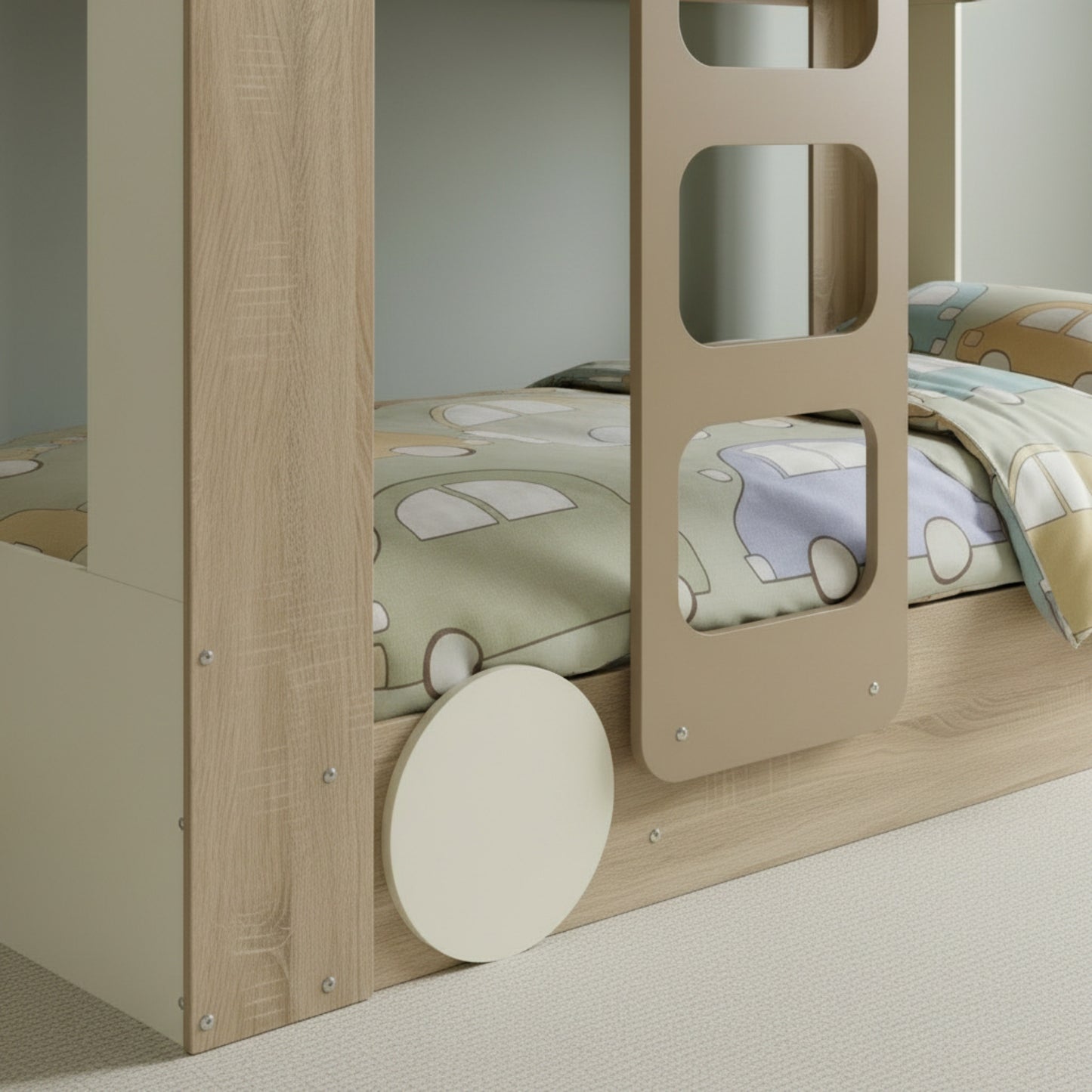Doubledecker Single Bunk Bed 90x190 cm | Modern Wooden Kids Bunk Bed
