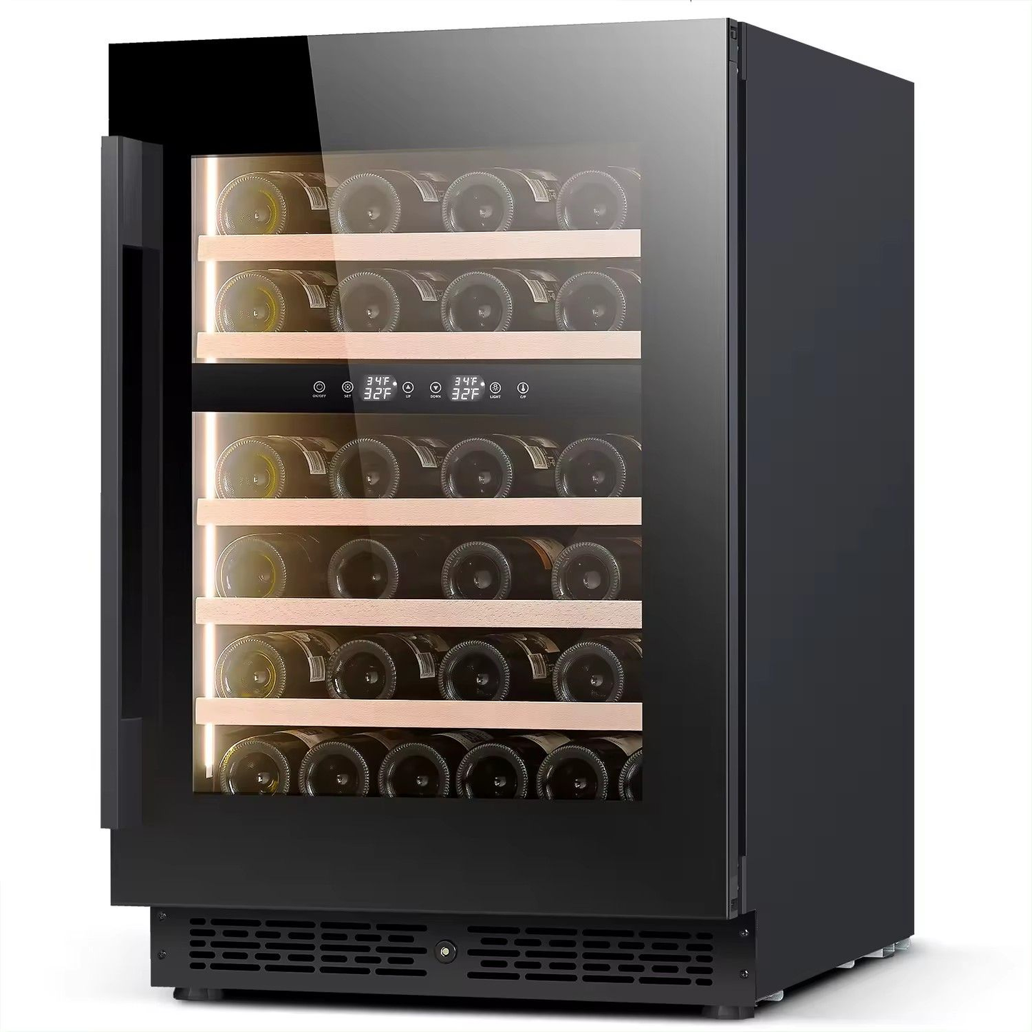 24 inch Wine Cooler, 41 Bottle Dual Zone Built-in or Freestanding