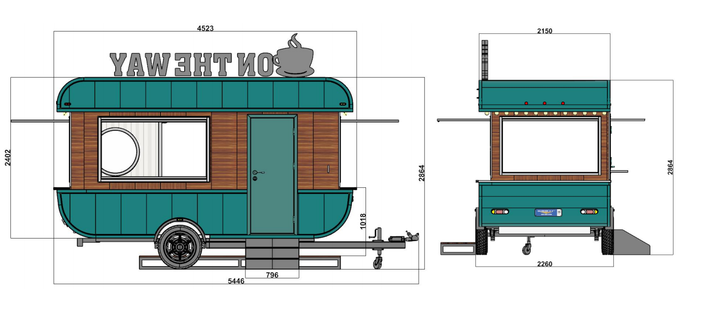 Small Electric Food Truck Moving Snack Restaurant Street Popular Food Trailer & Ice Cream Truck Mobile Food Cart Can Be Customized