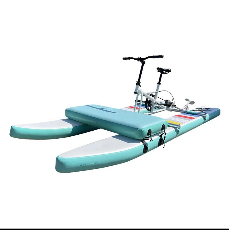 Single people aqua bicycle sports inflatable floating water bike Inflatable Water pedal board Water Inflatable Bicycle - COOLBABY