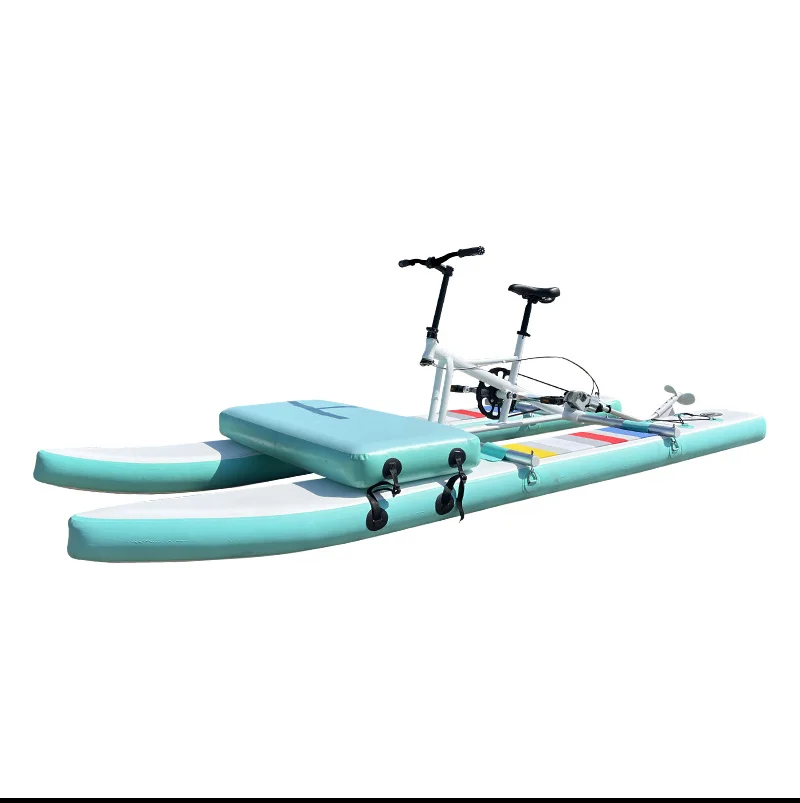 Single people aqua bicycle sports inflatable floating water bike Inflatable Water pedal board Water Inflatable Bicycle - COOLBABY