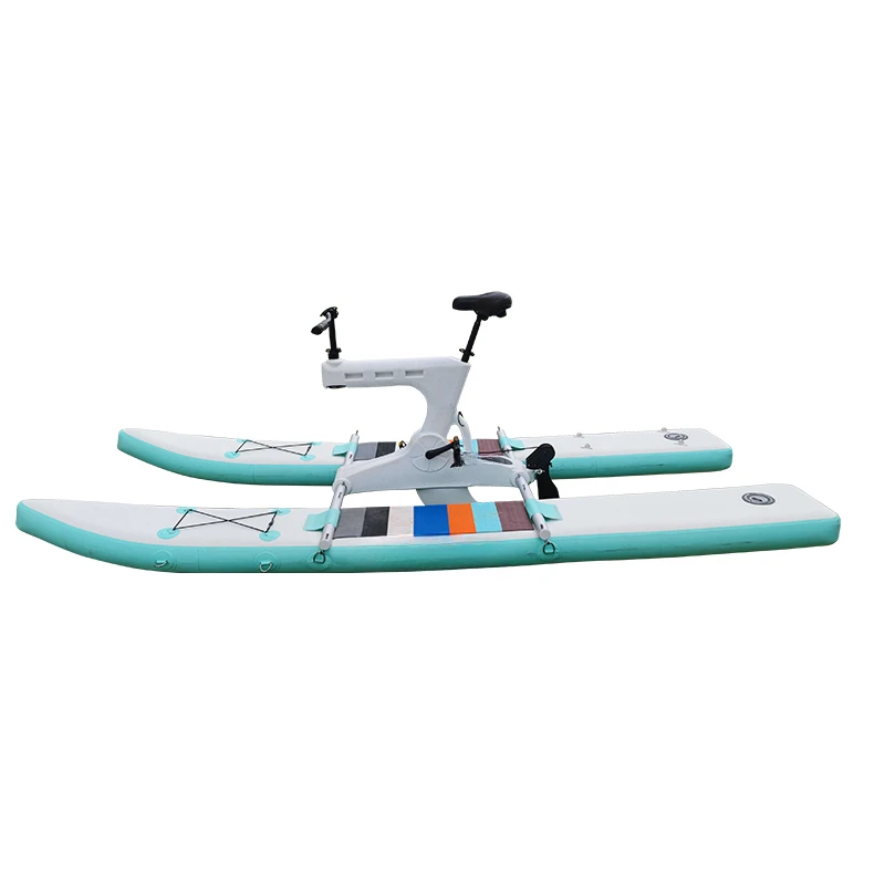 Single people aqua bicycle sports inflatable floating water bike Inflatable Water pedal board Water Inflatable Bicycle - COOLBABY