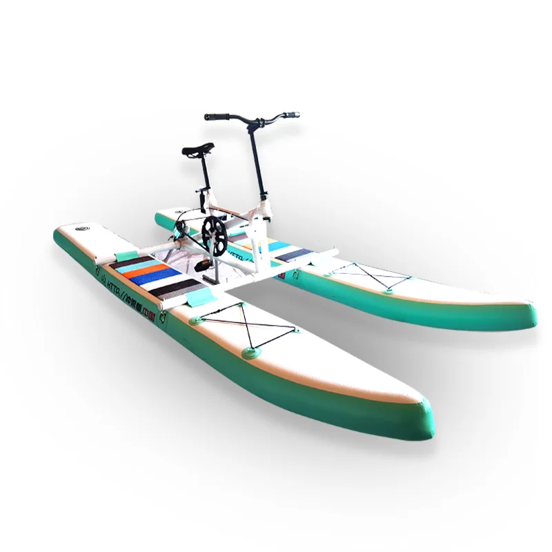 Single people aqua bicycle sports inflatable floating water bike Inflatable Water pedal board Water Inflatable Bicycle - COOLBABY