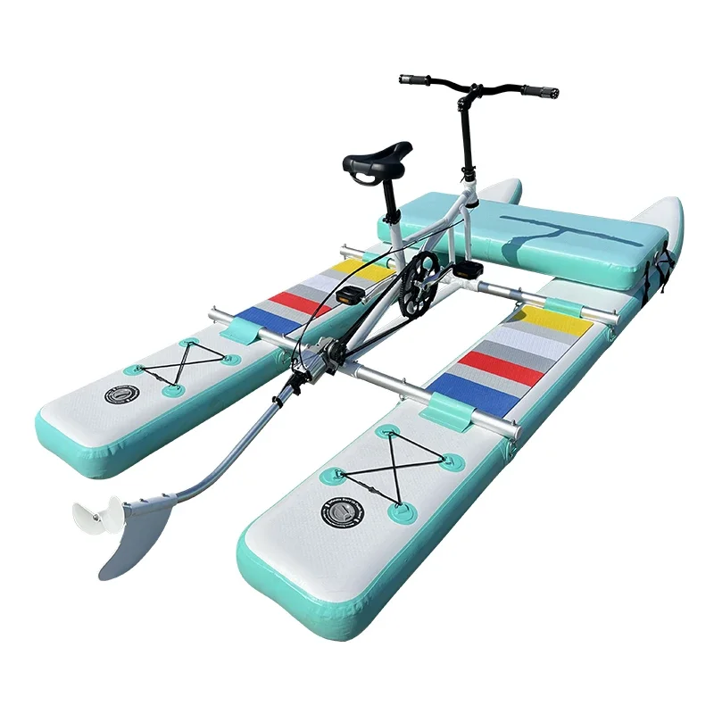 Single people aqua bicycle sports inflatable floating water bike Inflatable Water pedal board Water Inflatable Bicycle - COOLBABY