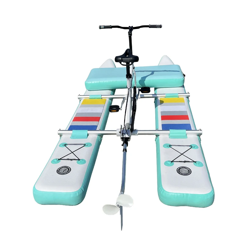 Single people aqua bicycle sports inflatable floating water bike Inflatable Water pedal board Water Inflatable Bicycle - COOLBABY