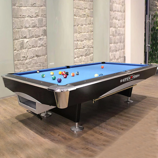 COOLBABY Indoor Luxury Pool Dining Billiards Table 9ft Slate Club Pool Tables Professional Snooker & Billiard Table - COOLBABY