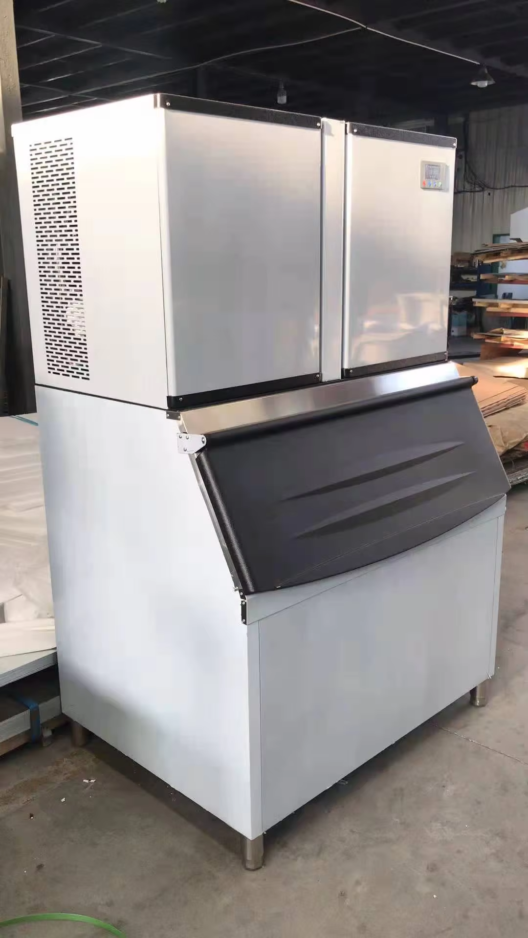 Commercial Ice Maker Machine,2204lbs（1000kg）/24 h,1003lbs （455kg）Storage Bin,Automatic Cleaning,Blue Ray,Perfect for Bar/Cafe/Restaurant