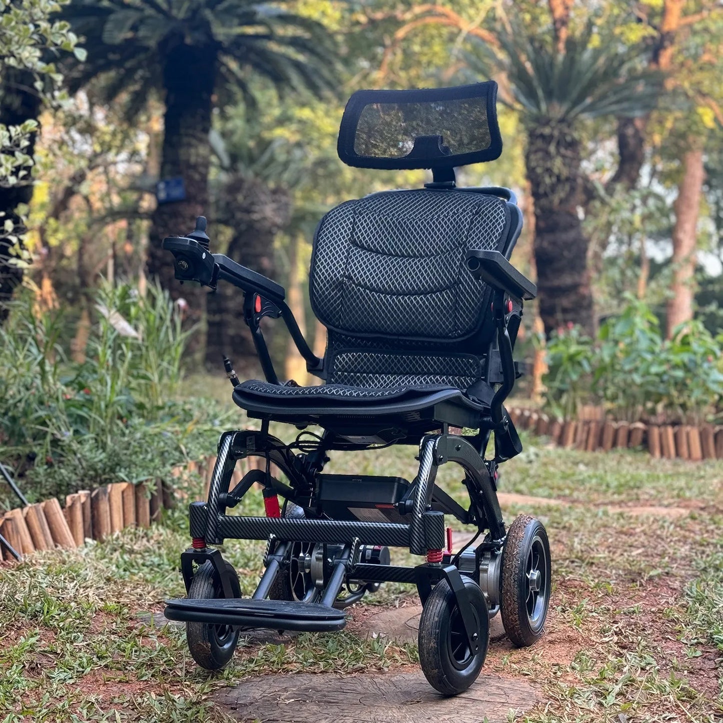 Ergonomic Electric Wheelchair Foldable Lightweight Elderly Scooter Portable Travel Wheelchair Airline Approved - COOLBABY
