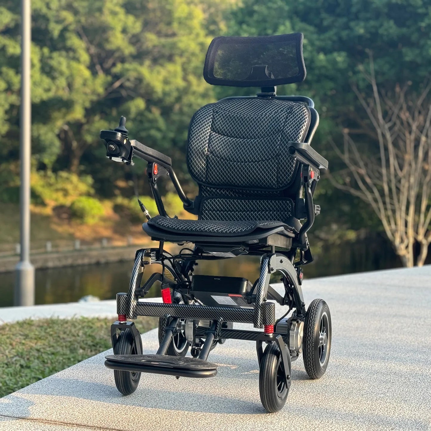 Ergonomic Electric Wheelchair Foldable Lightweight Elderly Scooter Portable Travel Wheelchair Airline Approved - COOLBABY