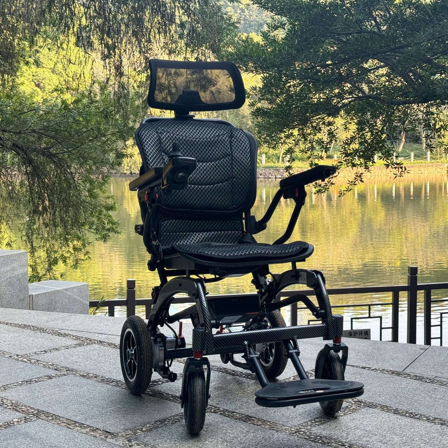 Ergonomic Electric Wheelchair Foldable Lightweight Elderly Scooter Portable Travel Wheelchair Airline Approved - COOLBABY