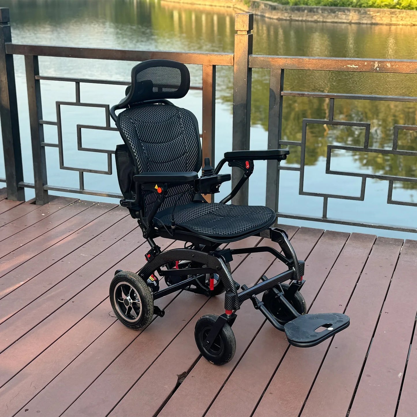 Ergonomic Electric Wheelchair Foldable Lightweight Elderly Scooter Portable Travel Wheelchair Airline Approved - COOLBABY