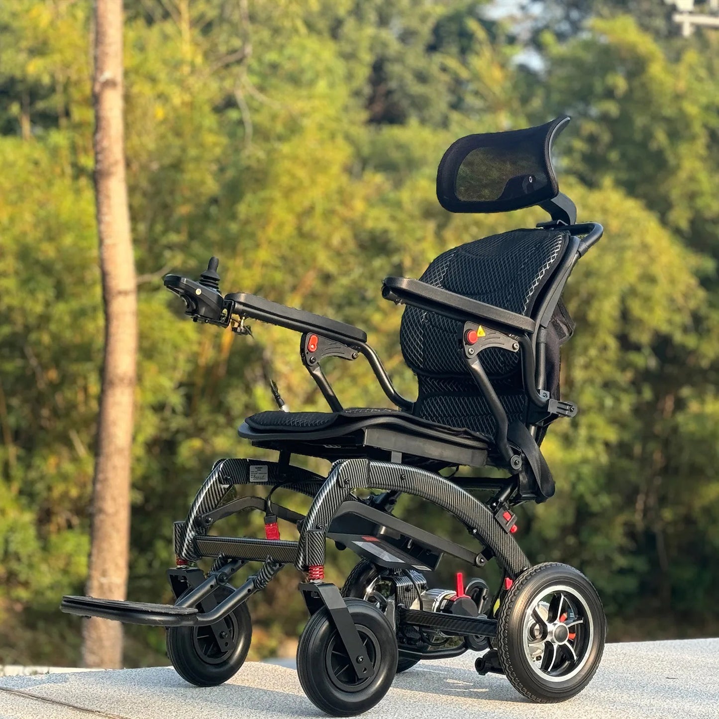 Ergonomic Electric Wheelchair Foldable Lightweight Elderly Scooter Portable Travel Wheelchair Airline Approved - COOLBABY