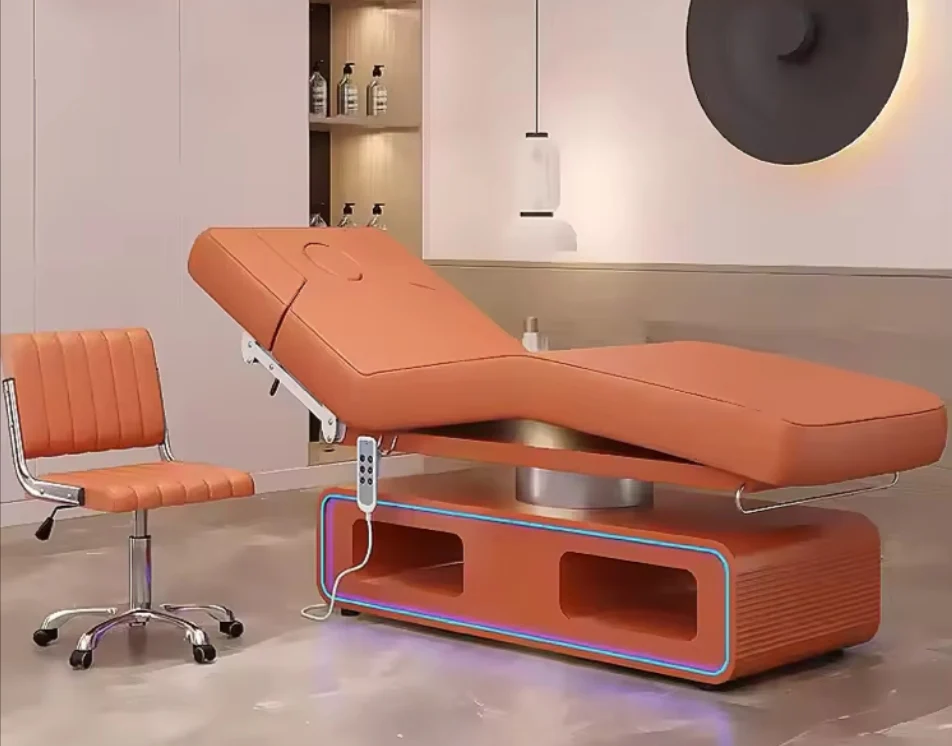Multifunctional beauty salon adjustable medical facial bed 3 motors electric saloon massage Bed with Chair