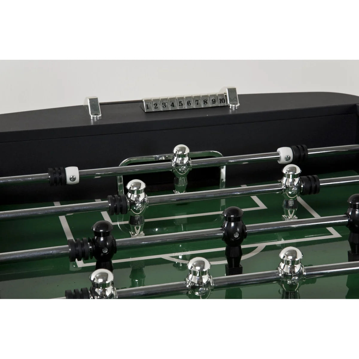Black Steel Chromed Foosball Soccer Table 125x145x90 cm – Professional Indoor Football Game Table