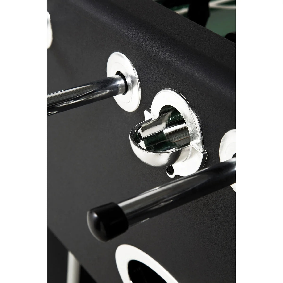 Black Steel Chromed Foosball Soccer Table 125x145x90 cm – Professional Indoor Football Game Table