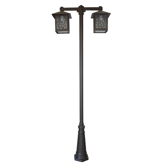 Post Light With Stainless Steel Fastening Parts - Brown