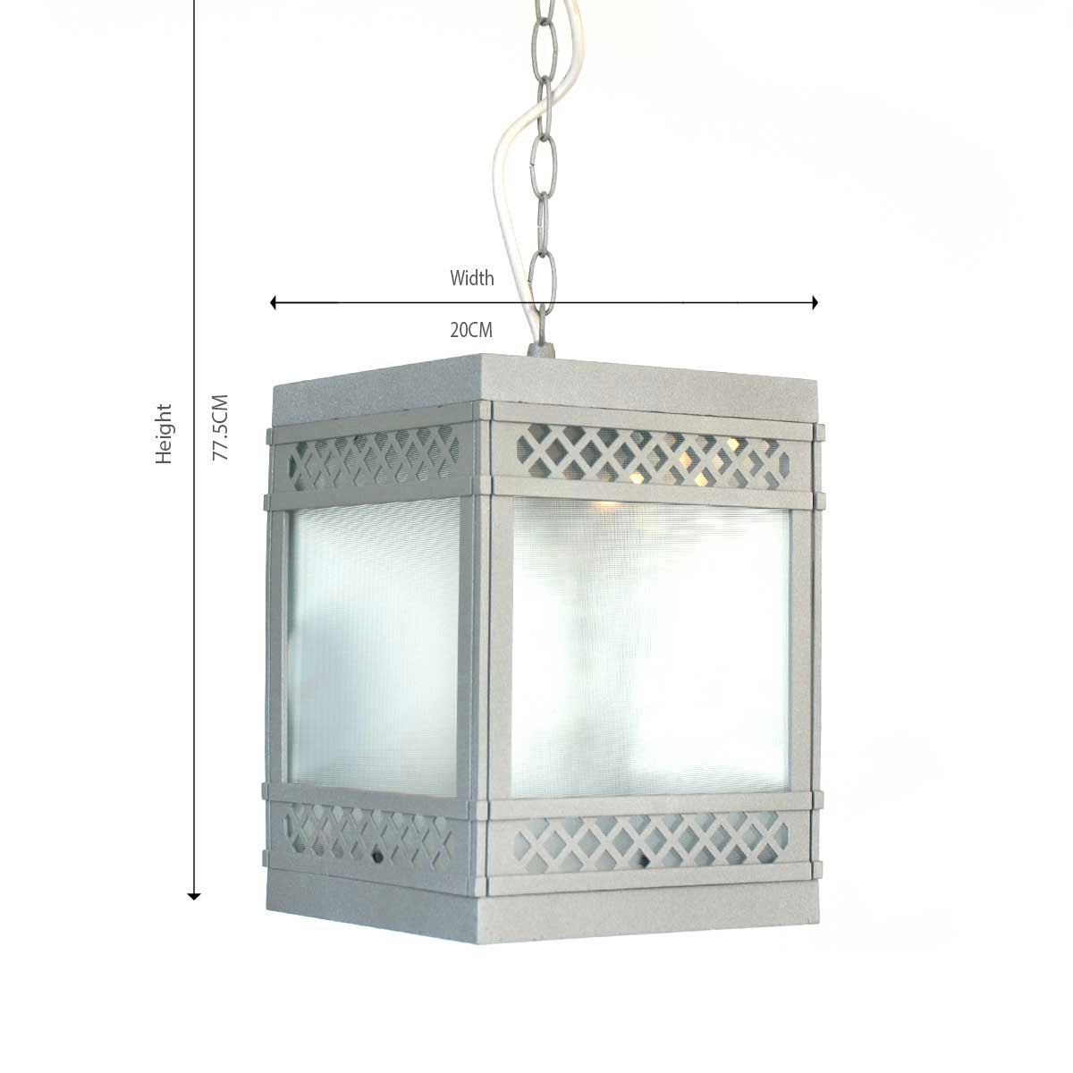 Outdoor Hanging Light - Silver