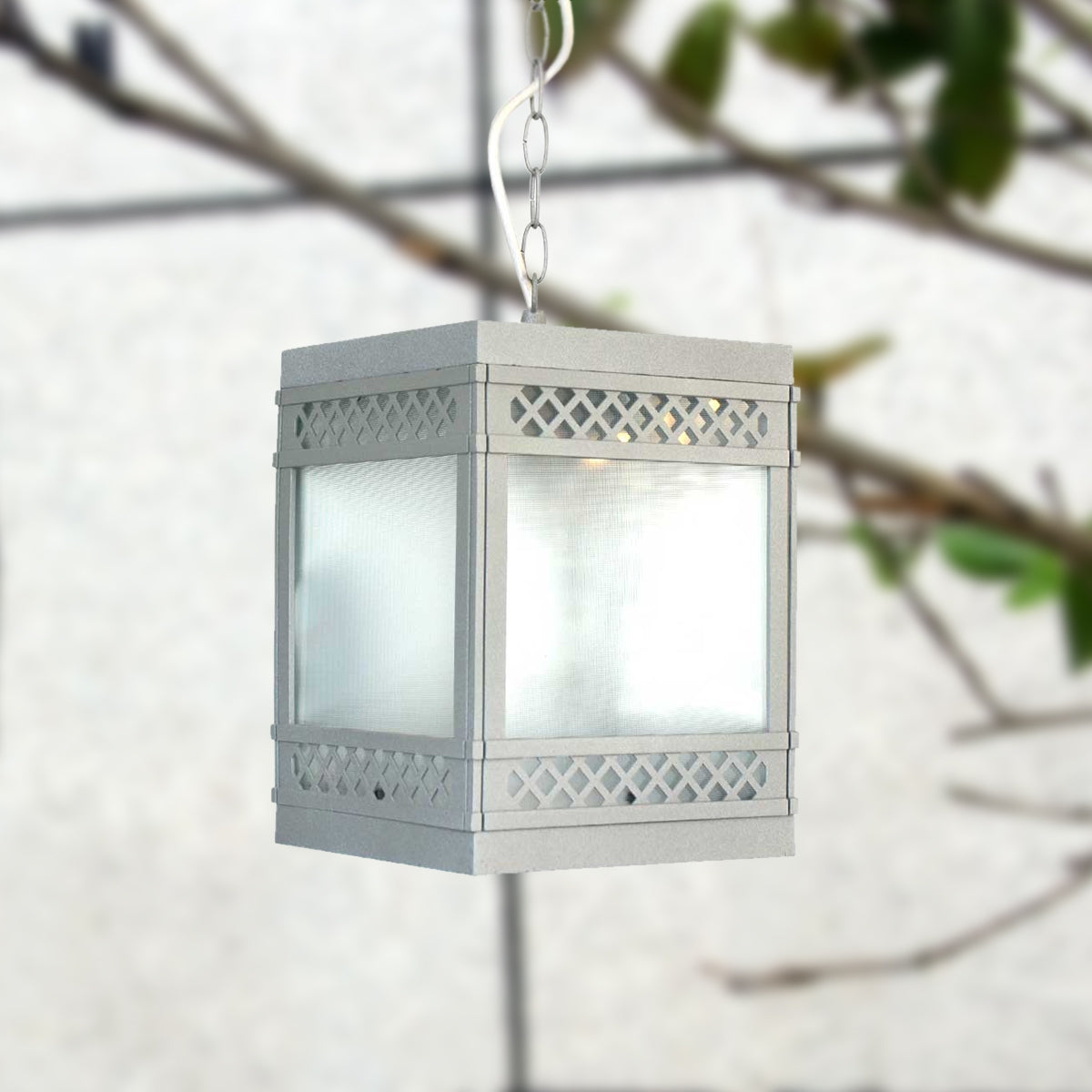 Outdoor Hanging Light - Silver