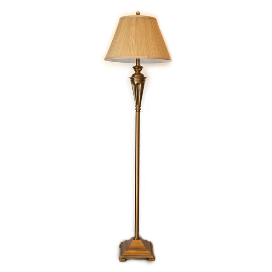 Classic Floor Lamp - Brass / Beige