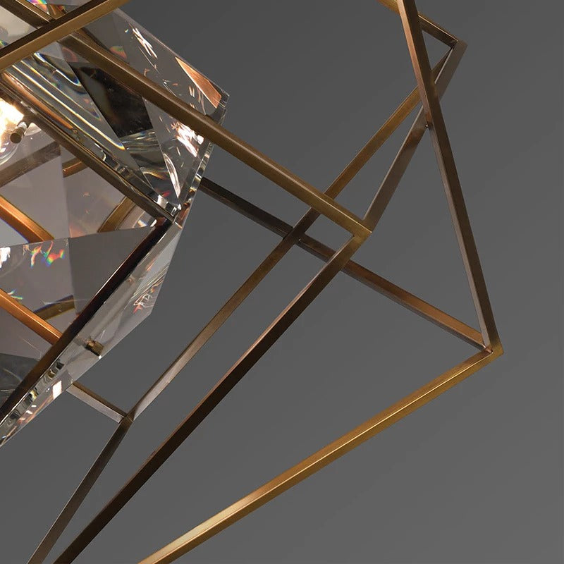 Modern Hanging Light Futuristic LED Geometric - Bronze