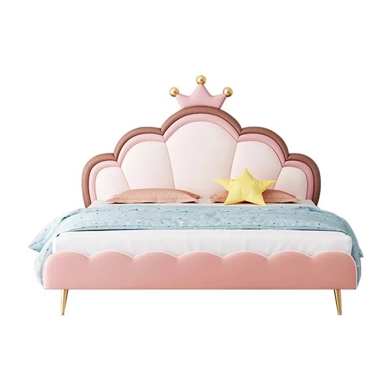 COOLBABY ZLJ1123 Children's Bed Girls Princess Bed Cartoon Crown Bed - COOLBABY