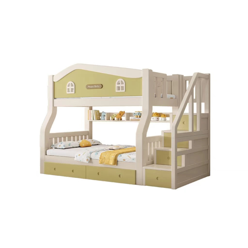 COOLBABY ZLJ1118 Multifunctional Modular Bed With Stairs And Double Drawers - COOLBABY