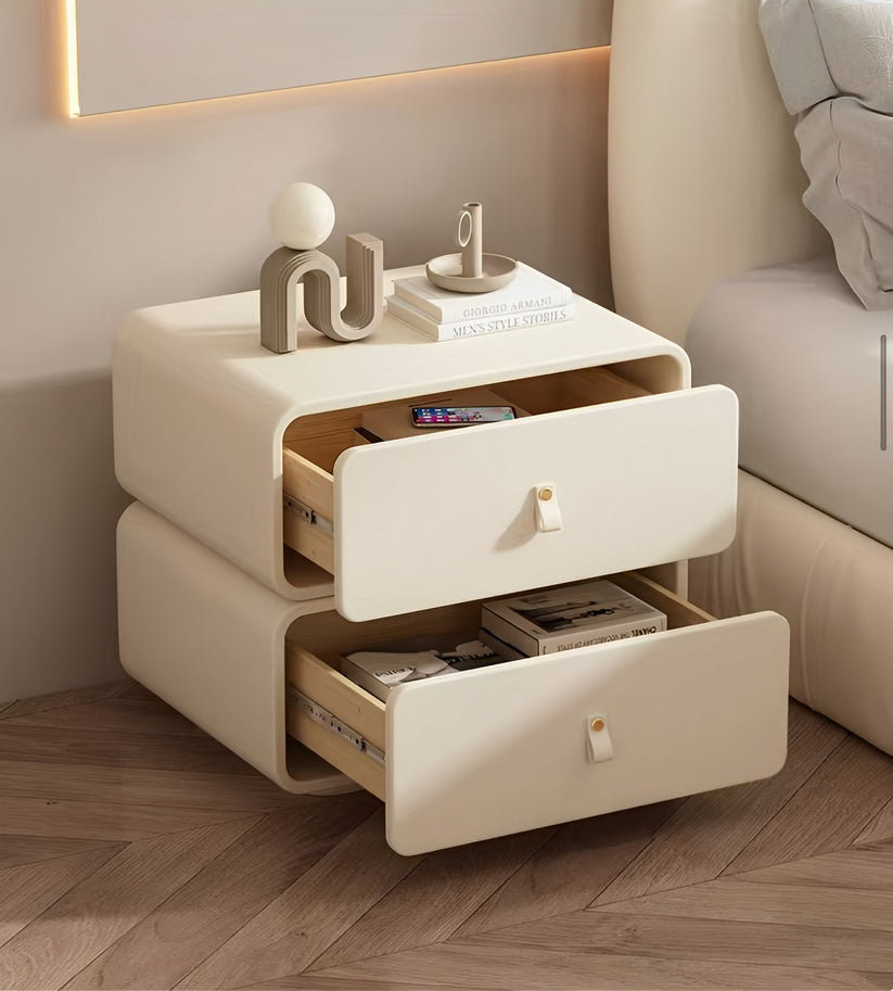 Bedside Table with Two Drawers, Nightstand for Bedroom 50H*45W*40D cm - COOLBABY