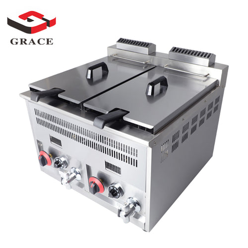 16l Dual Tank Deep Fryer For Restaurant